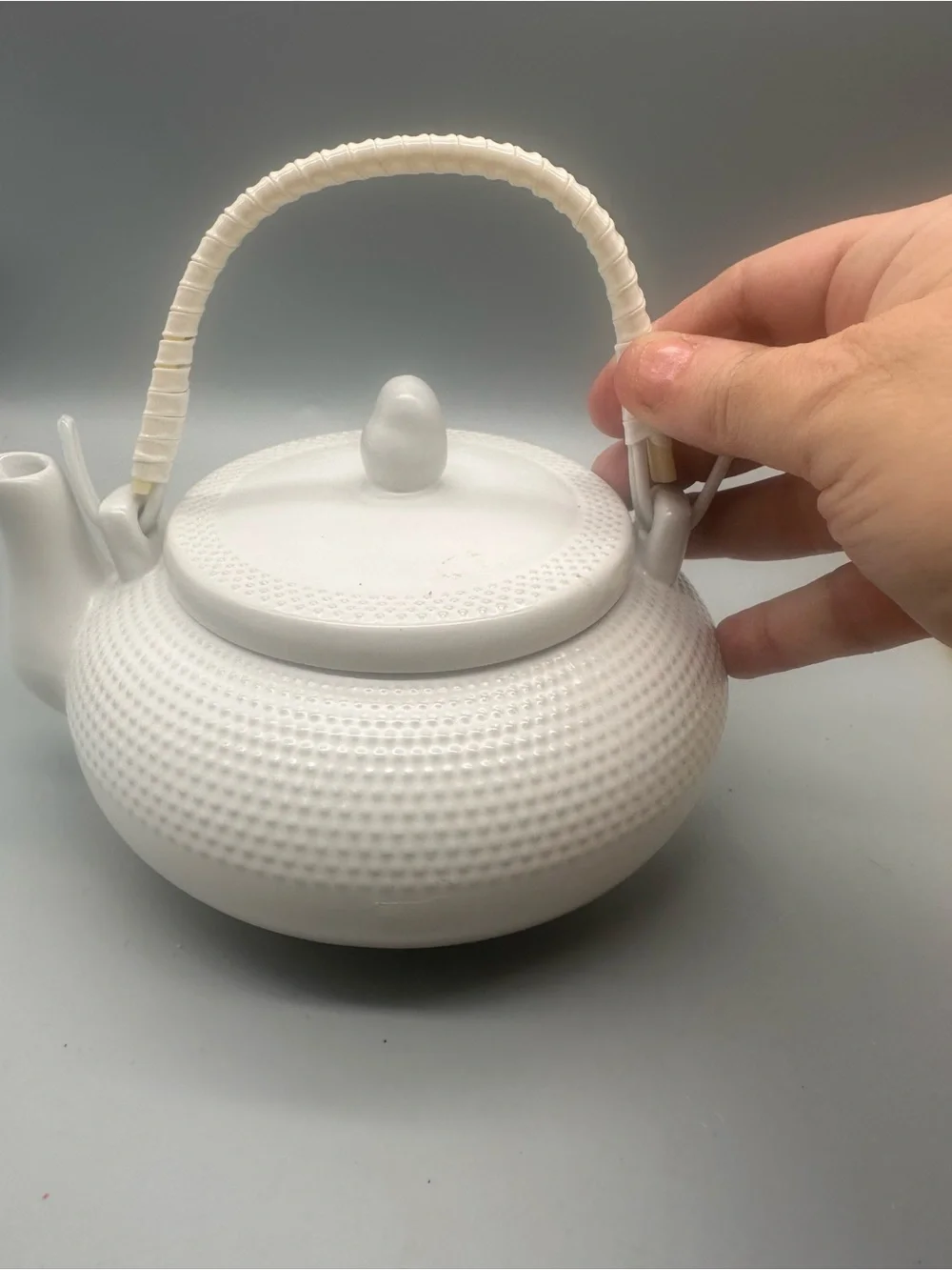 MSRF Design Studio White Ceramic Teapot
